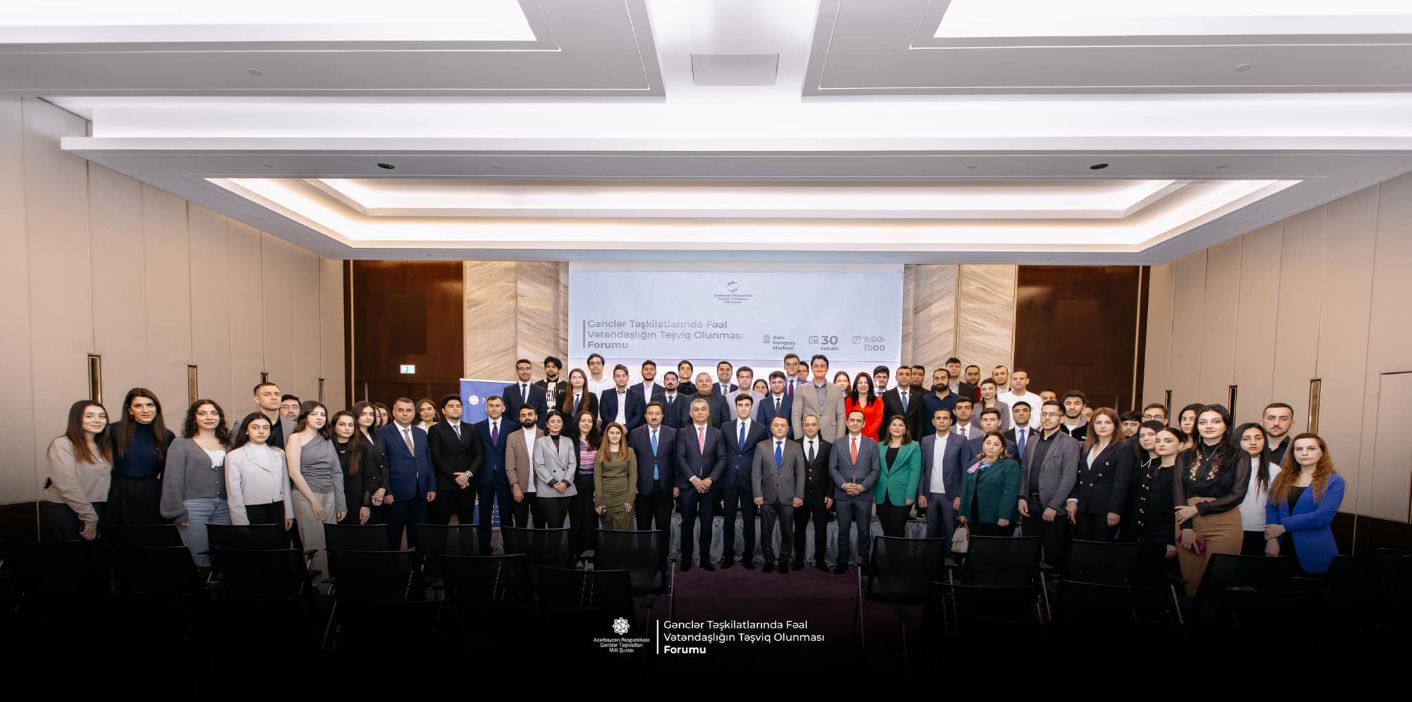 Organized by NAYORA, the "Forum on Promotion of Active Citizenship in Youth Organizations" dedicated to the end of the year and solidarity day was held at the Baku Congress Center with the participation of representatives of youth organizations.